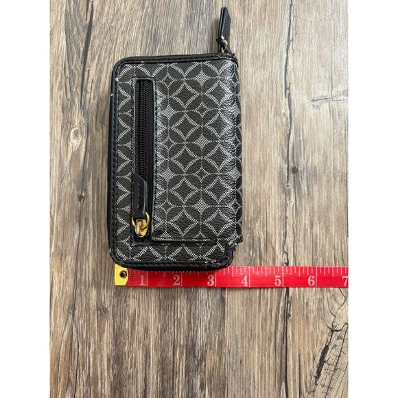 Fossil Key-Per Fabric Quilted Crossbody Bag Black Brown & Wallet - Picture 8 of 14